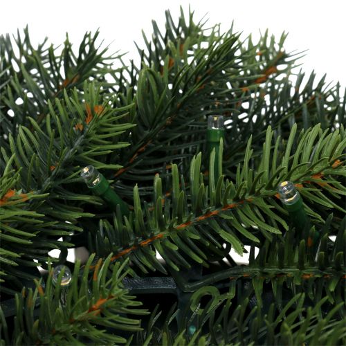 Floristik24 Guirnalda de luces LED verde Ø40cm 49L