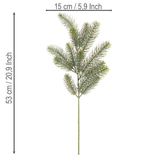 Rama de abeto artificial, decoración festiva para ventana, 50 cm, 3 piezas | Floristik24.es