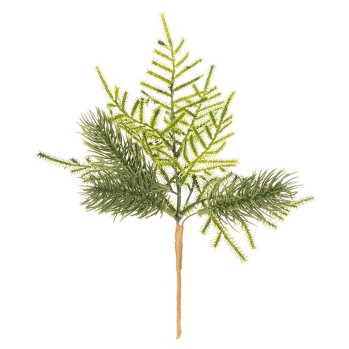 Rama de abeto artificial para decoración festiva, 22 cm, 2 unidades | Floristik24.es