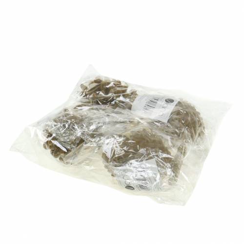 Floristik24 Conos decorativos para colgar Marrón, Oro 9×7cm/8,5×6cm 4piezas