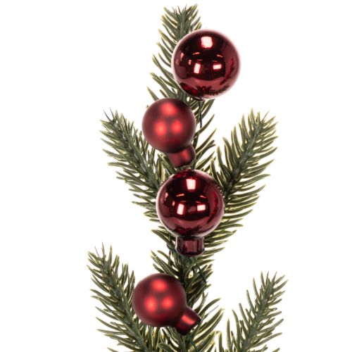 Rama de abeto artificial con adornos navideños, 48 cm, 2 unidades. | Floristik24.es