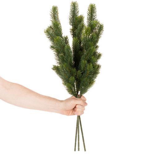 Rama de abeto artificial, rama decorativa, artificial como decoración navideña, 65 cm, 3 piezas | Floristik24.es