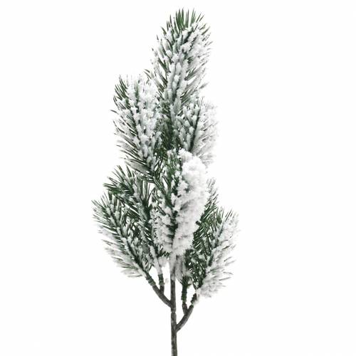 Floristik24 Rama de abeto verde cubierta de nieve 39cm 8 piezas