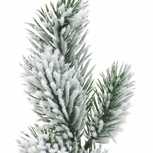 Floristik24 Rama de abeto verde cubierta de nieve 39cm 8 piezas