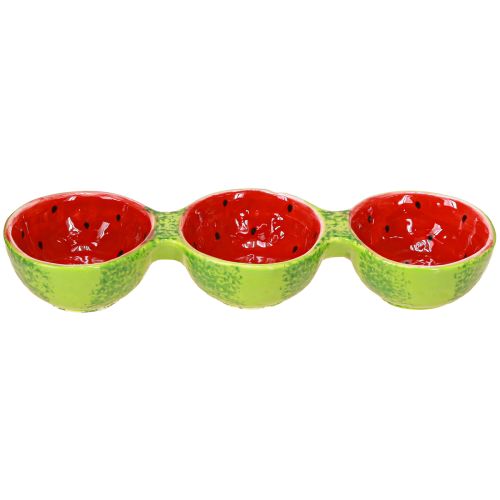 Artículo Set 3 Cuencos para aperitivos con bandeja Motivo sandía 8,5x28cm