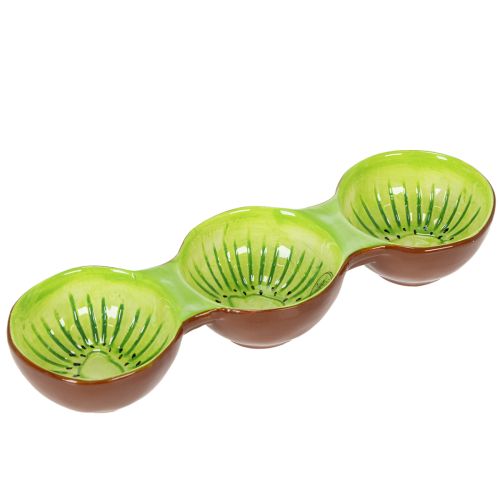 Floristik24 Cuenco de cerámica con motivo de kiwi, decoración veraniega para servir con estilo tapas y aperitivos, 30 cm