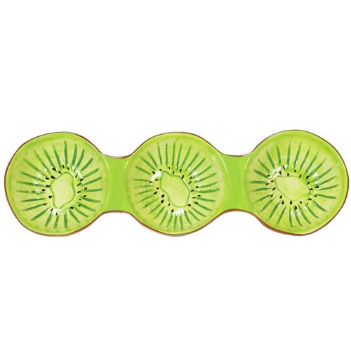 Artículo Cuenco de cerámica con motivo de kiwi, decoración veraniega para servir con estilo tapas y aperitivos, 30 cm