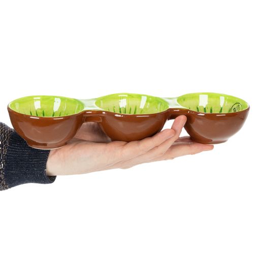 Artículo Cuenco de cerámica con motivo de kiwi, decoración veraniega para servir con estilo tapas y aperitivos, 30 cm