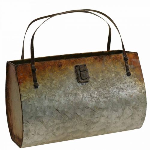 Floristik24 Macetero metalico para plantar 26×12,5×27cm