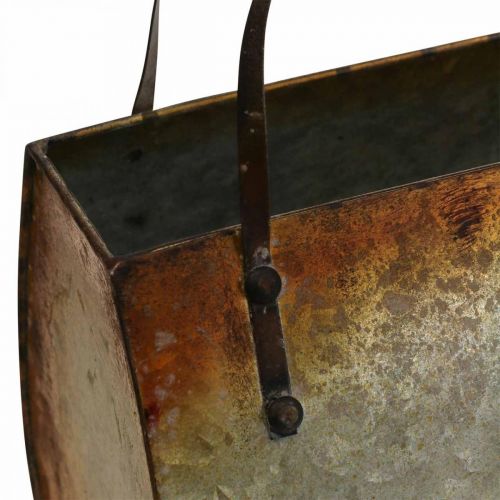 Floristik24 Macetero metalico para plantar 26×12,5×27cm