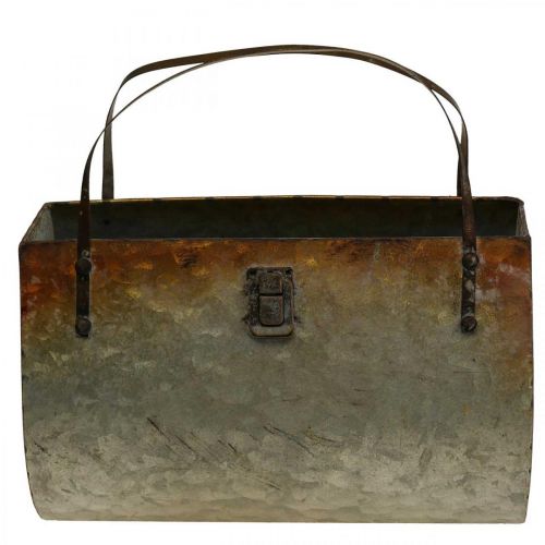 Floristik24 Macetero metalico para plantar 26×12,5×27cm