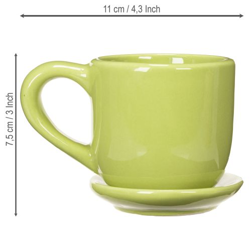 Artículo Taza de café, decoración de mesa para un comedor elegante, 11 cm, 3 piezas