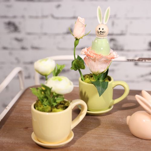Artículo Taza de café, decoración de mesa para un diseño de habitación elegante con plantas, 11 cm, 3 piezas