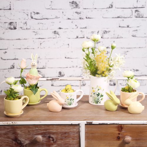 Artículo Taza de café, decoración de mesa para un diseño de habitación elegante con plantas, 11 cm, 3 piezas