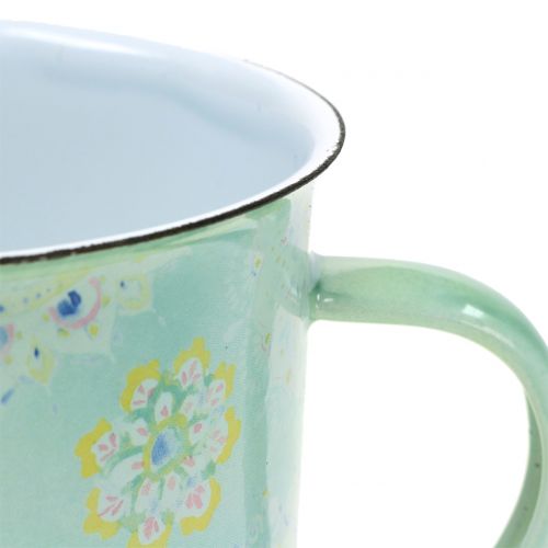 Artículo Deko taza maceta mandala esmaltada Ø13cm H12cm