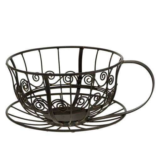 Taza decorativa marrón oscuro Ø23cm H13,8cm