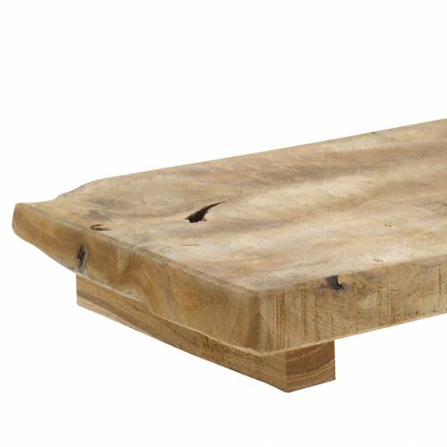 Floristik24 Bandeja de madera teca natural 29 × 15cm