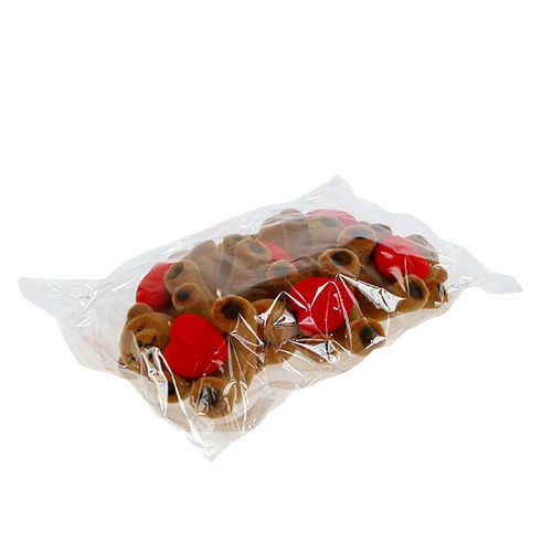 Floristik24 Peluche flocado 10cm con corazón 6pcs