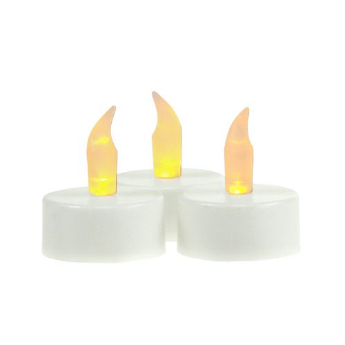 Floristik24 Velas de té LED con batería Ø4cm para interior 6 piezas