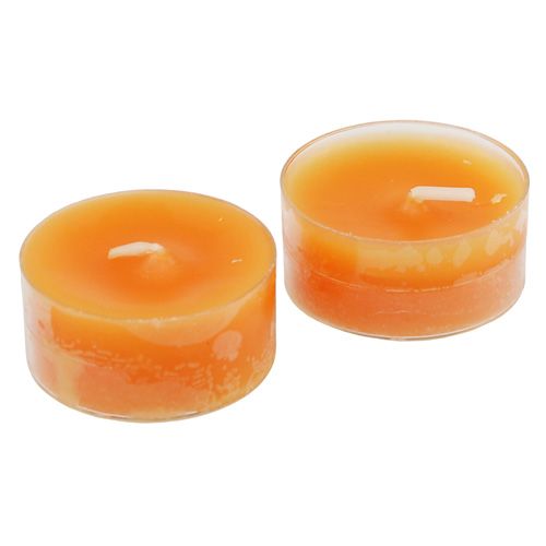 Floristik24 Velas de té naranja 18 piezas