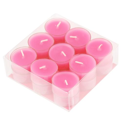 Floristik24 Velas de té rosa 18 piezas