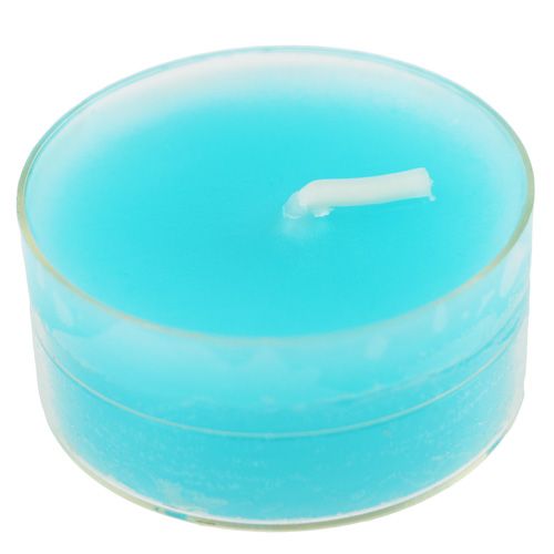 Floristik24 Velas de té turquesa 18 piezas