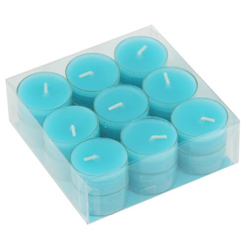Floristik24 Velas de té turquesa 18 piezas