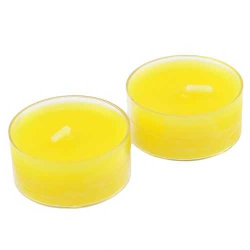 Floristik24 Velas de té amarillas 18 piezas