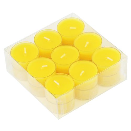 Floristik24 Velas de té amarillas 18 piezas