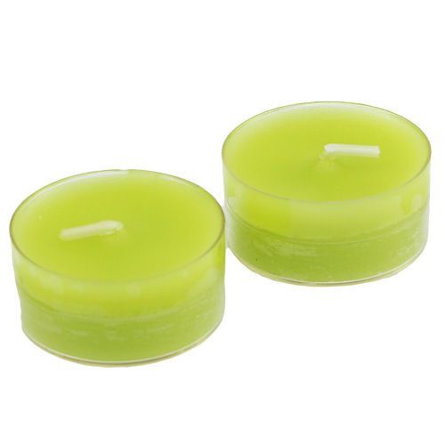 Floristik24 Velas de té verdes 18 piezas