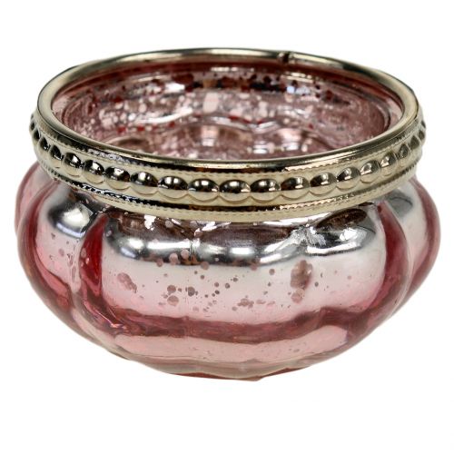 Floristik24 Vela de té rosa Ø6cm H3.5cm