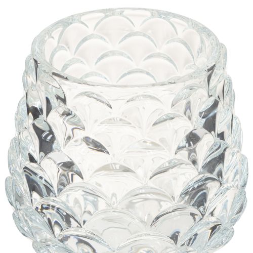 Artículo Portavelas de cristal cónico con base H19,5/22,5cm juego de 2