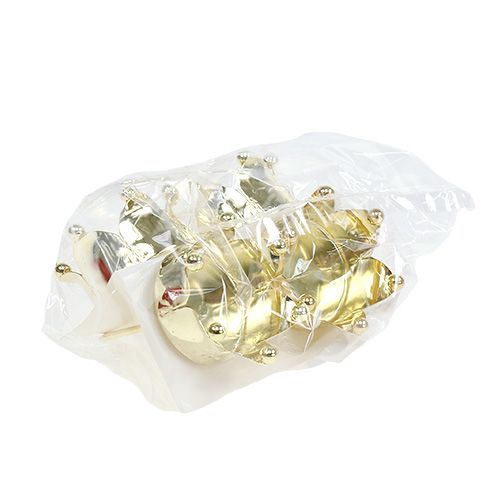 Floristik24 Portavelas corona oro Ø4.8cm 4pcs