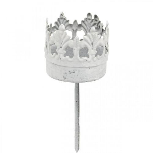 Artículo Portavelas de metal para enchufar, portavelas corona Ø4.5cm