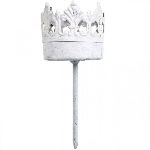 Artículo Portavelas de metal para enchufar, portavelas corona Ø4.5cm