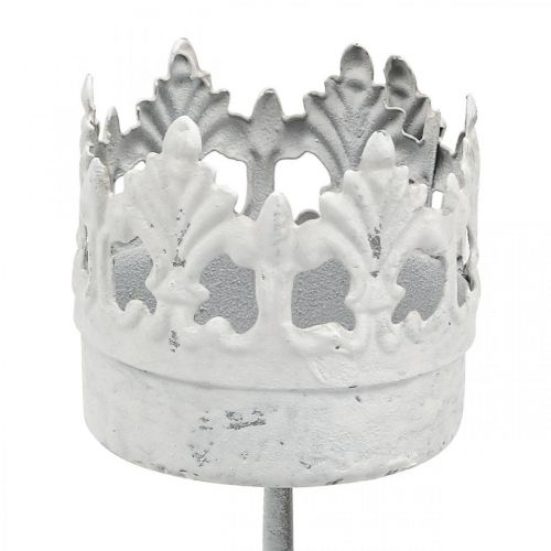 Artículo Portavelas de metal para enchufar, portavelas corona Ø4.5cm