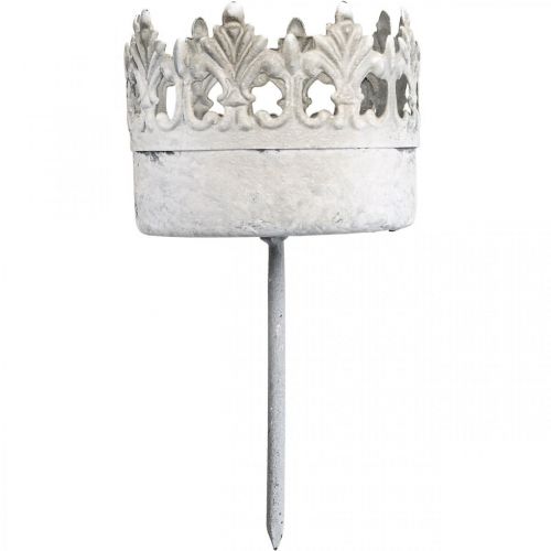 Artículo Portavelas de metal para enchufar, portavelas corona Ø5.5cm