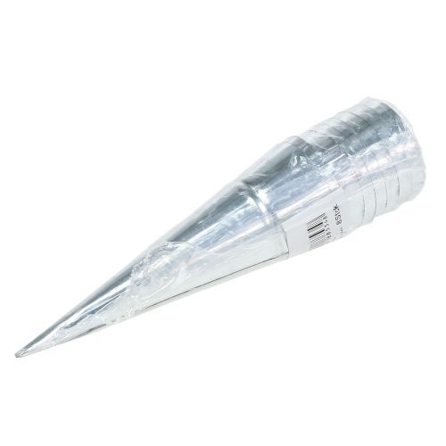 Floristik24 Portacandelitas plata Ø4,5cm H14cm 8pcs
