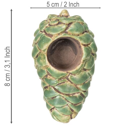 Portavelas con diseño de piña, 8 cm, 3 unidades | Floristik24.es