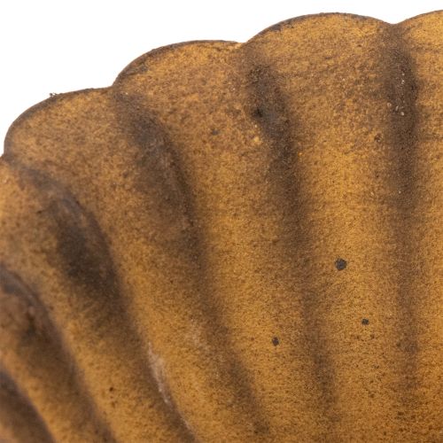 Portavelas vintage, cuenco pequeño, metal color óxido, Ø10cm, H4.5cm | Floristik24.es