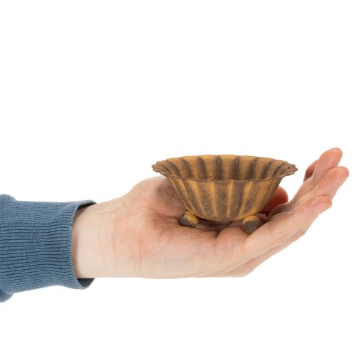 Portavelas vintage, cuenco pequeño, metal color óxido, Ø10cm, H4.5cm | Floristik24.es