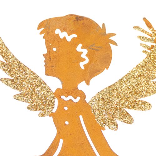 Portavelas navideño, decoración de ángel, decoración de óxido, Ø8cm H18cm | Floristik24.es