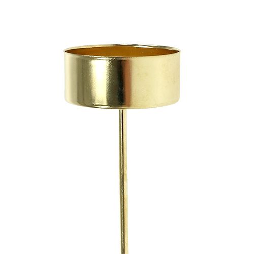 Floristik24 Portavelas para pegar dorado 21cm 8uds
