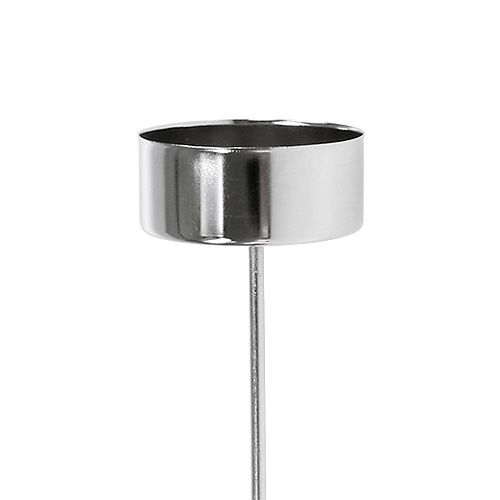Artículo Portavelas para enchufar plata 21cm 8uds