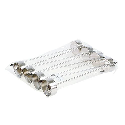 Artículo Portavelas para enchufar plata 21cm 8uds