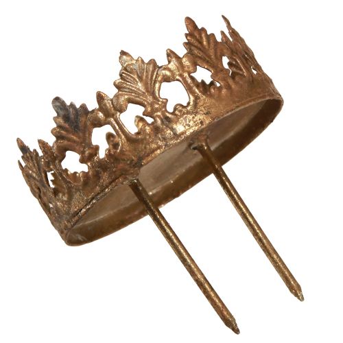 Artículo Portavelas para enchufar con vela cristal dorado Ø7cm 4 piezas