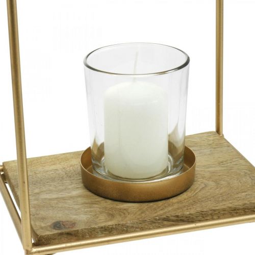Artículo Linterna casa metal decoración candelita vela vidrio 20×16×26cm