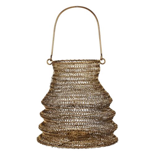 Floristik24 Portavelas metal latón upcycling farol de jardín Ø18cm