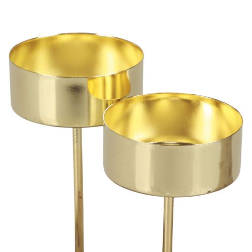 Portavelas para enchufar portavelas dorado Adviento Ø4cm 8 piezas