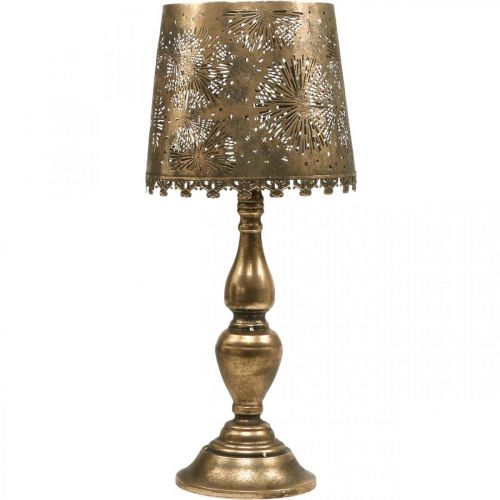 Floristik24 Lámpara de té portavelas lámpara de pie vintage metal Ø25cm H57.5cm